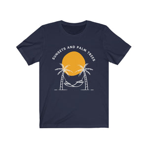 Sunsets and Palm Trees Unisex Jersey Short Sleeve Tee