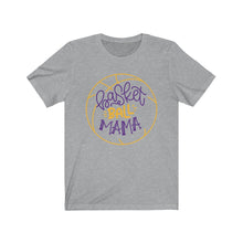 Load image into Gallery viewer, Basketball Mama Purple &amp; Gold Jersey Short Sleeve Tee