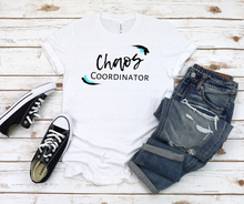 Load image into Gallery viewer, Teal Chaos Coordinator Busy Mom Short Sleeve Tee